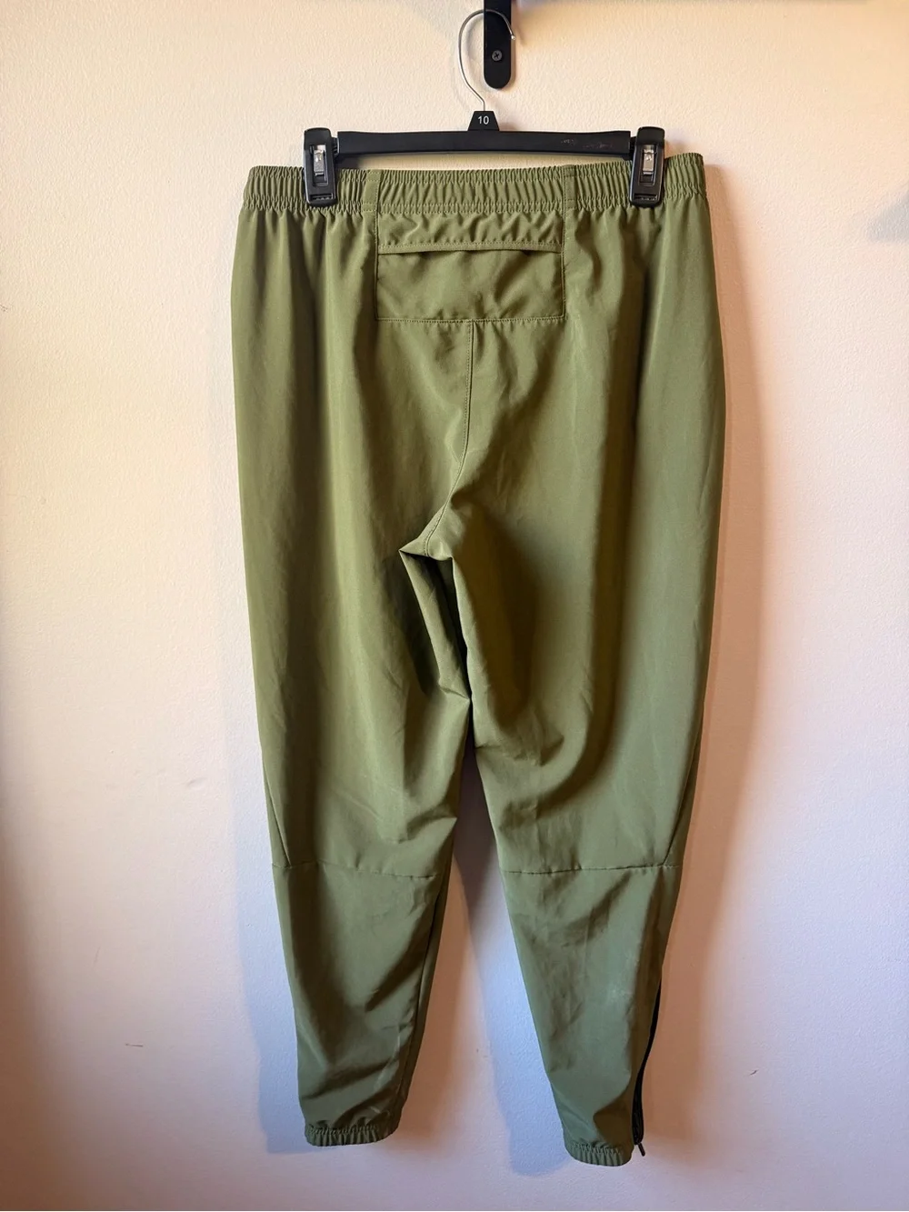 Nike Olive Green Track Pants with White Swoosh - Picture 2 of 6
